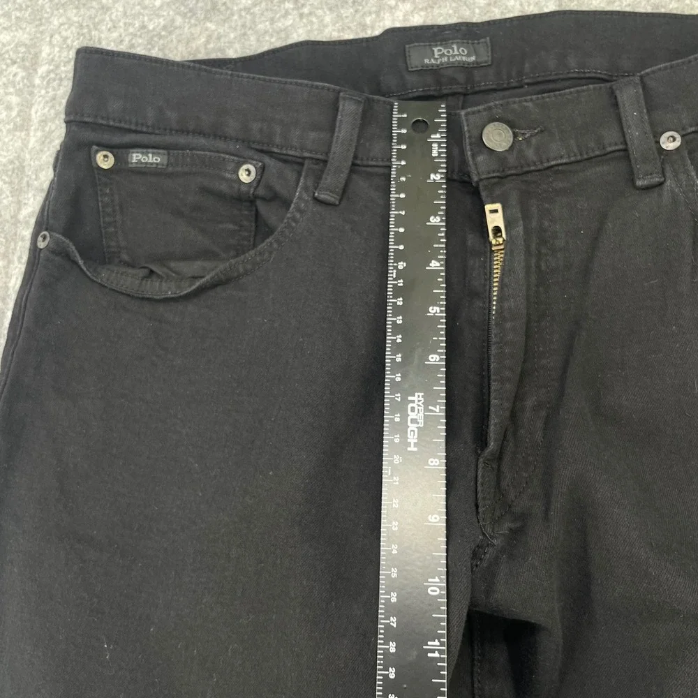 Polo Ralph Lauren Jeans Men 34x32 Black Hampton Relaxed Straight Denim Fit 34x28